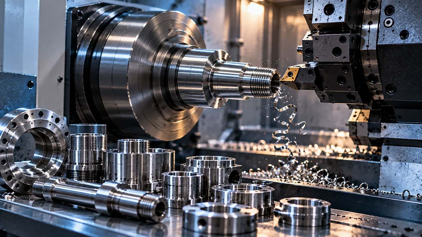 CNC turning and precision manufacturing capability at Taj Al Khalij in Riyadh