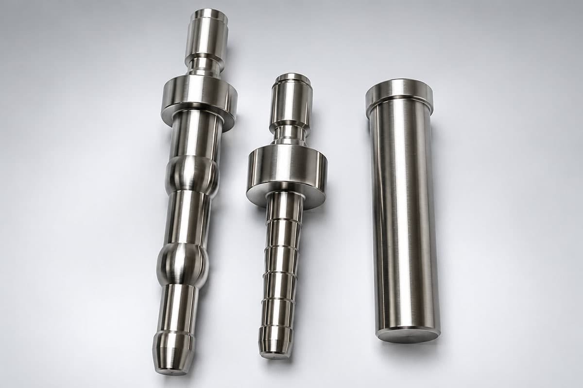 Nozzles and pins manufactured for industrial applications